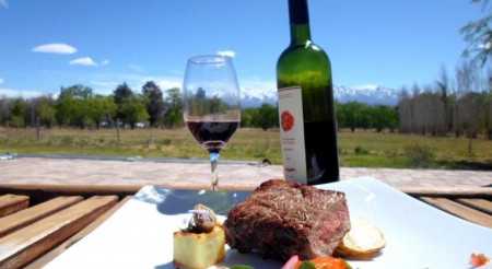 Lomo  papas y vino Barrealino